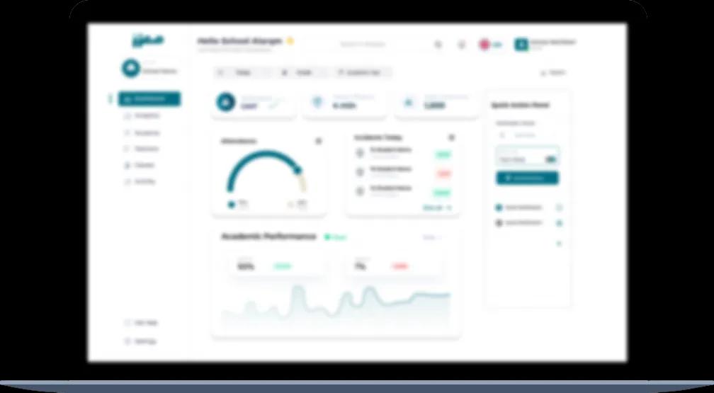 لوحة تحكم المدرسة في معزز